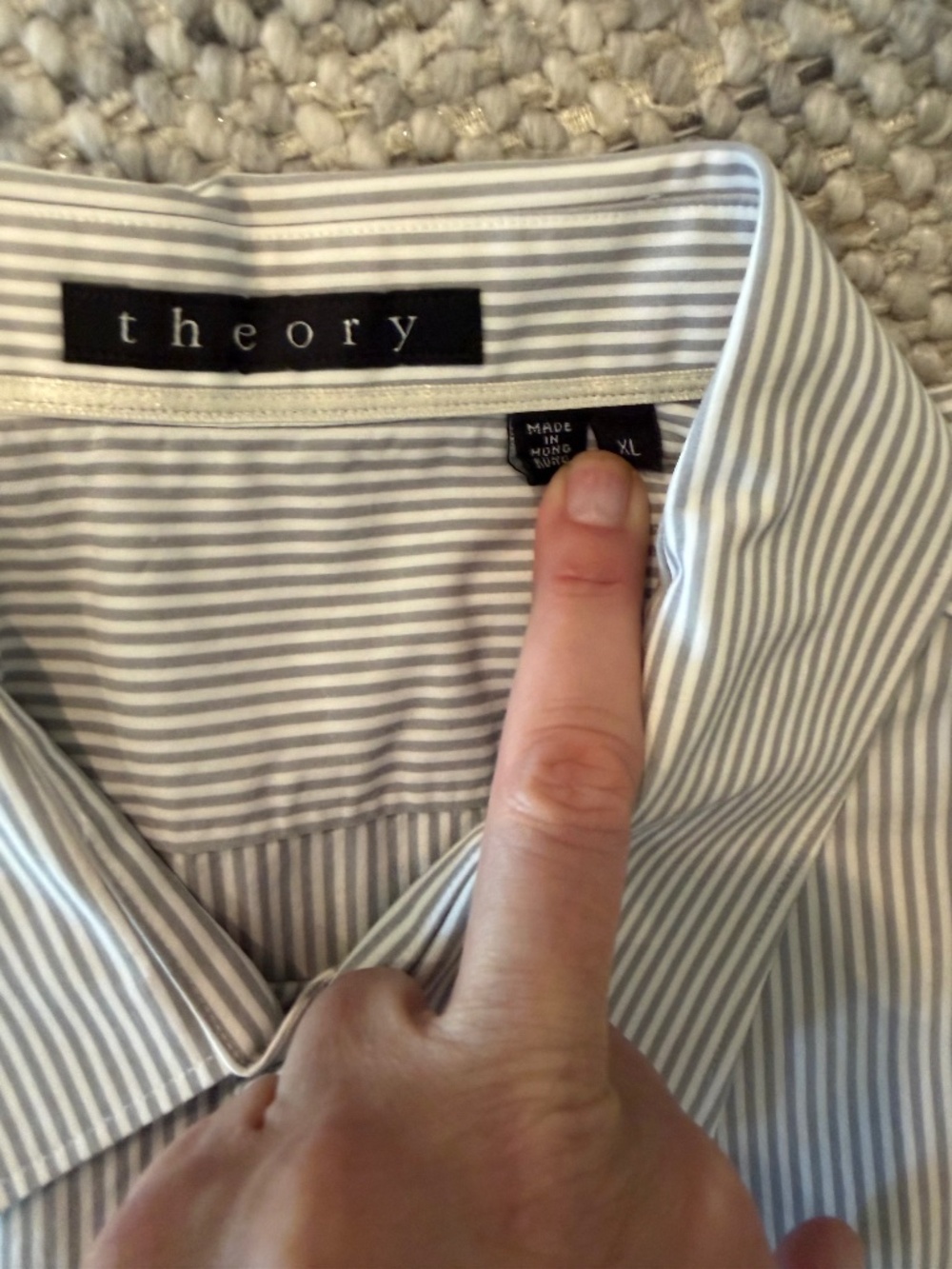 Theory Mens Shirt Buttondown L/S Size XL